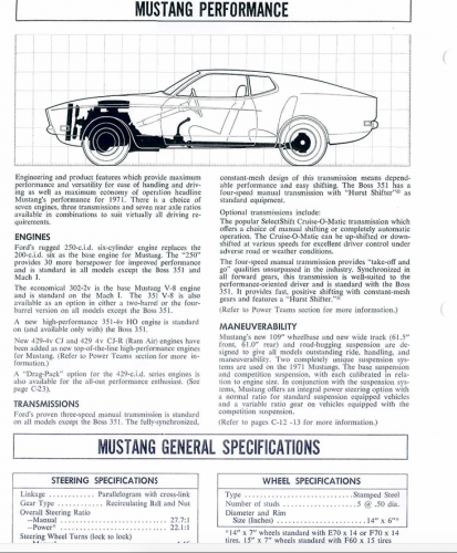 1971 Ford Mustang Order Guide - Mustang - Blue Oval Forums