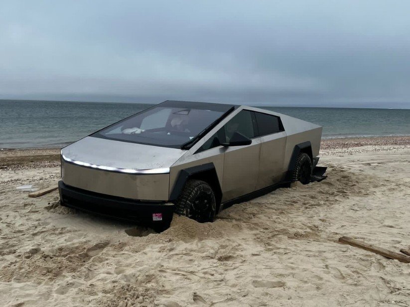 Cyber Stuck: First Tesla CyberTruck on Nantucket Has a Rough Day - E.V ...