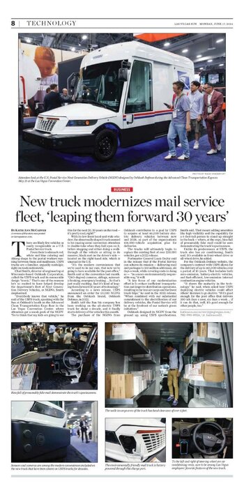 Las Vegas Review-Journal_2024-06-17_New Truck Modernizes Mail Service Fleet.jpg